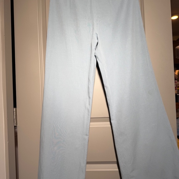 ZARA Light Blue Wide-Leg Trousers | Size S | High Waist | Minimalist Pants - Picture 2 of 4